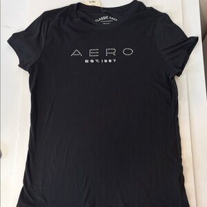 Aeropostale Black Graphic Tee